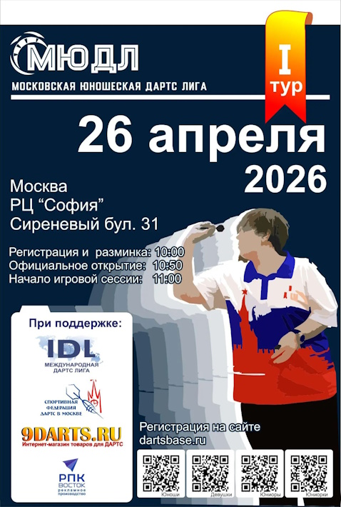 Московская юношеская дартс лига 2026 1 тур